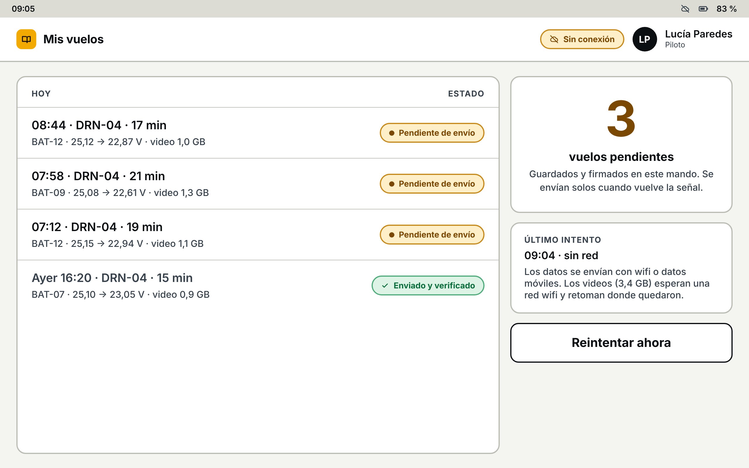 Mis vuelos — App libro de vuelo